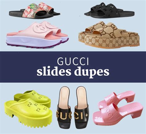 gucci pool slide dupes|gucci look alike slides.